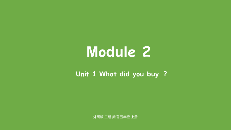 （精）外研版（三起）五年级上册英语Module 2 Unit 1 What did you buy- ppt课件（含素材）.zip