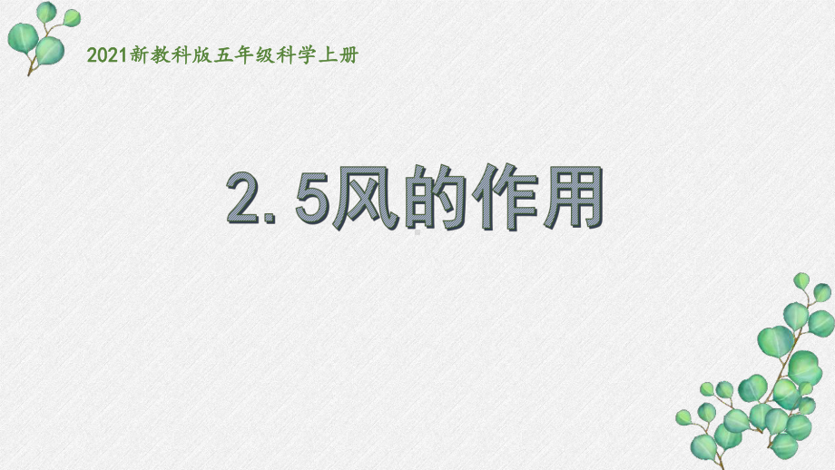 2021新教科版五年级科学上册《风的作用》课件.pptx_第1页