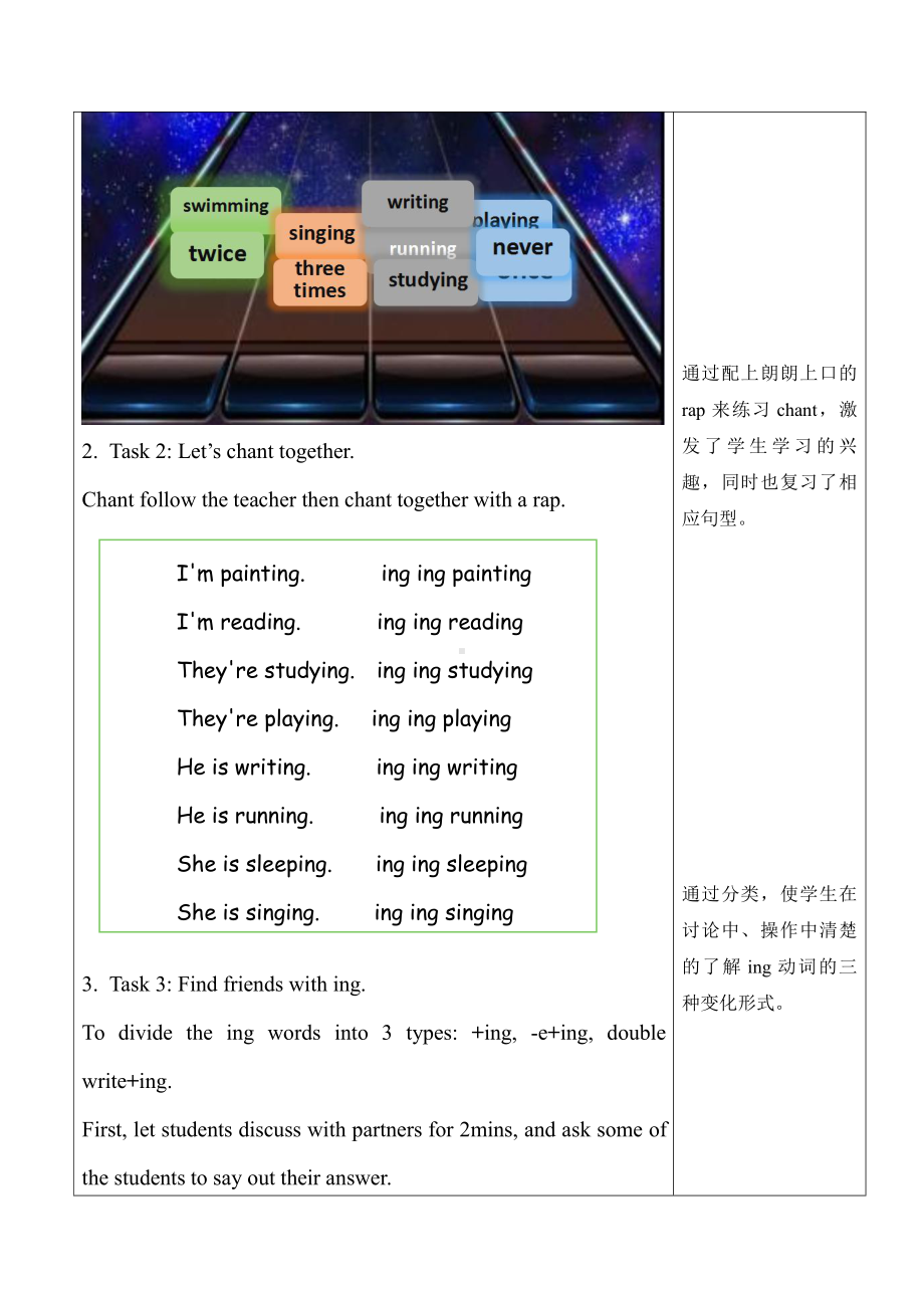 广东版四年级上册Unit 2 School Activities-Lesson 3-教案、教学设计--(配套课件编号：a07c1).docx_第3页