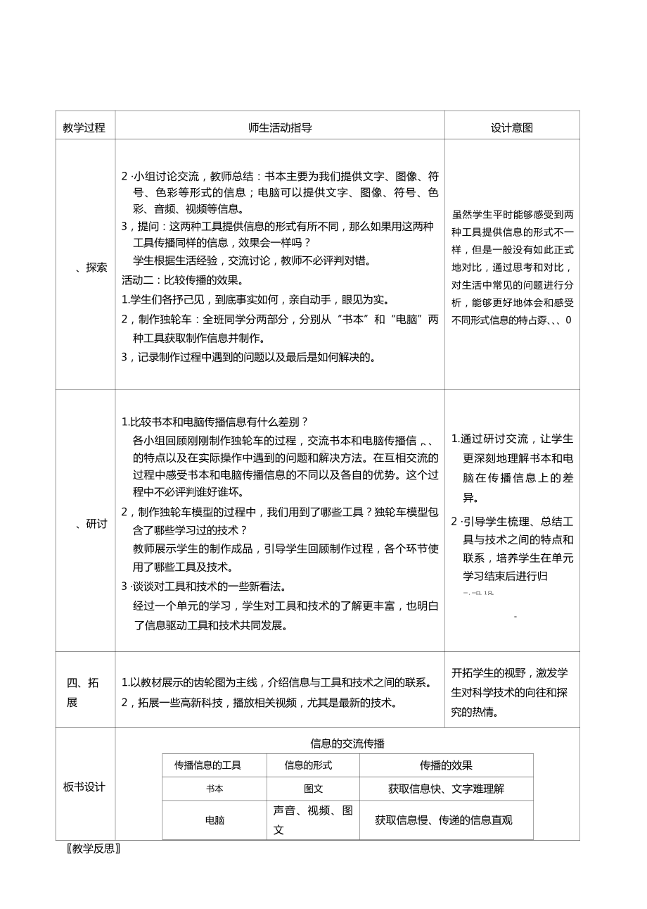 六年级科学上册第三单元第7课时信息的交流传播教案、教学设计（表格式）-2021教科版（新教材）.docx_第2页