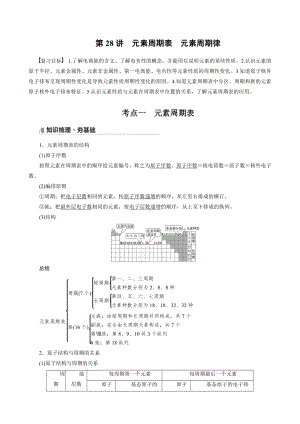 （高中化学步步高全书完整的Word版文档-2022版）第五章 第28讲 元素周期表　元素周期律.docx