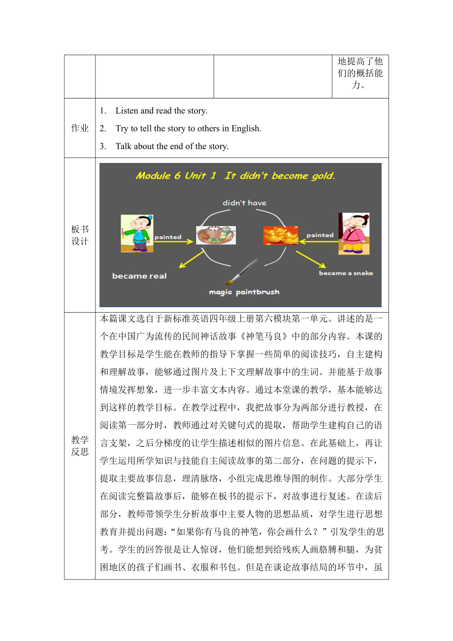 外研版（一起）四上Module 6-Unit 1 It didn’t become gold.-教案、教学设计-市级优课-(配套课件编号：91d06).doc_第3页