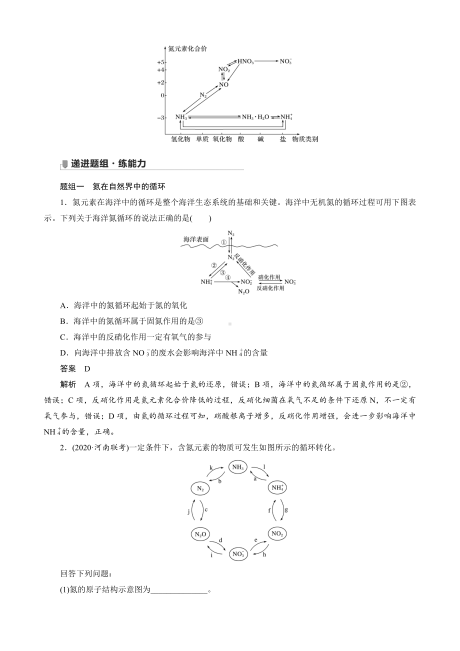（高中化学步步高全书完整的Word版文档-2022版）第四章 第24讲　氮及其化合物的转化.docx_第2页
