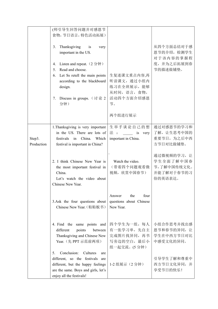 外研版（一起）六上Module 4-Unit 1 Thanksgiving is very important in the US.-教案、教学设计-省级优课-(配套课件编号：a0c82).docx_第2页