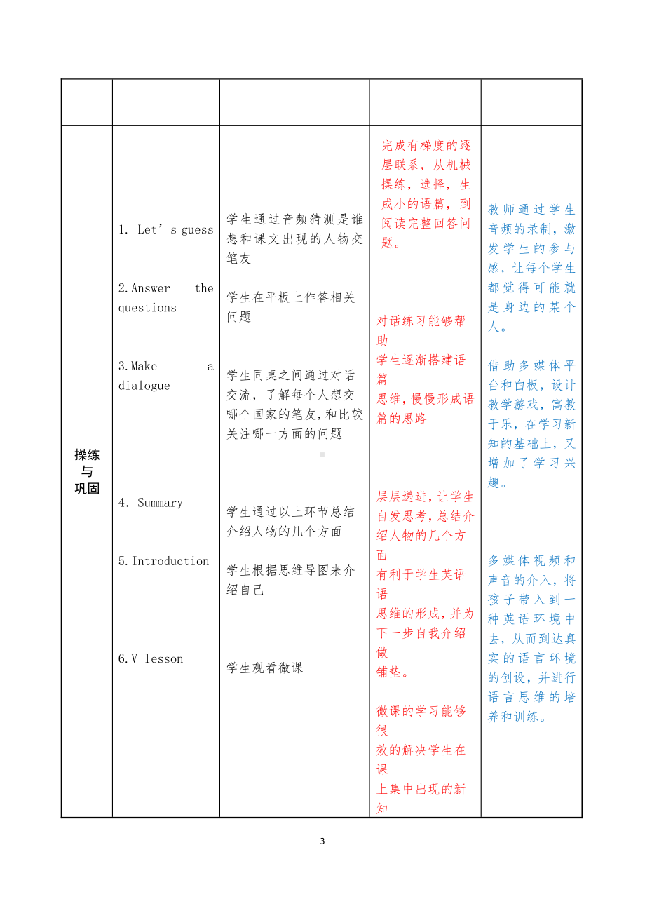 外研版（一起）六上Module 5-Unit 2 I want a Chinese pen friend.-教案、教学设计-市级优课-(配套课件编号：90000).docx_第3页