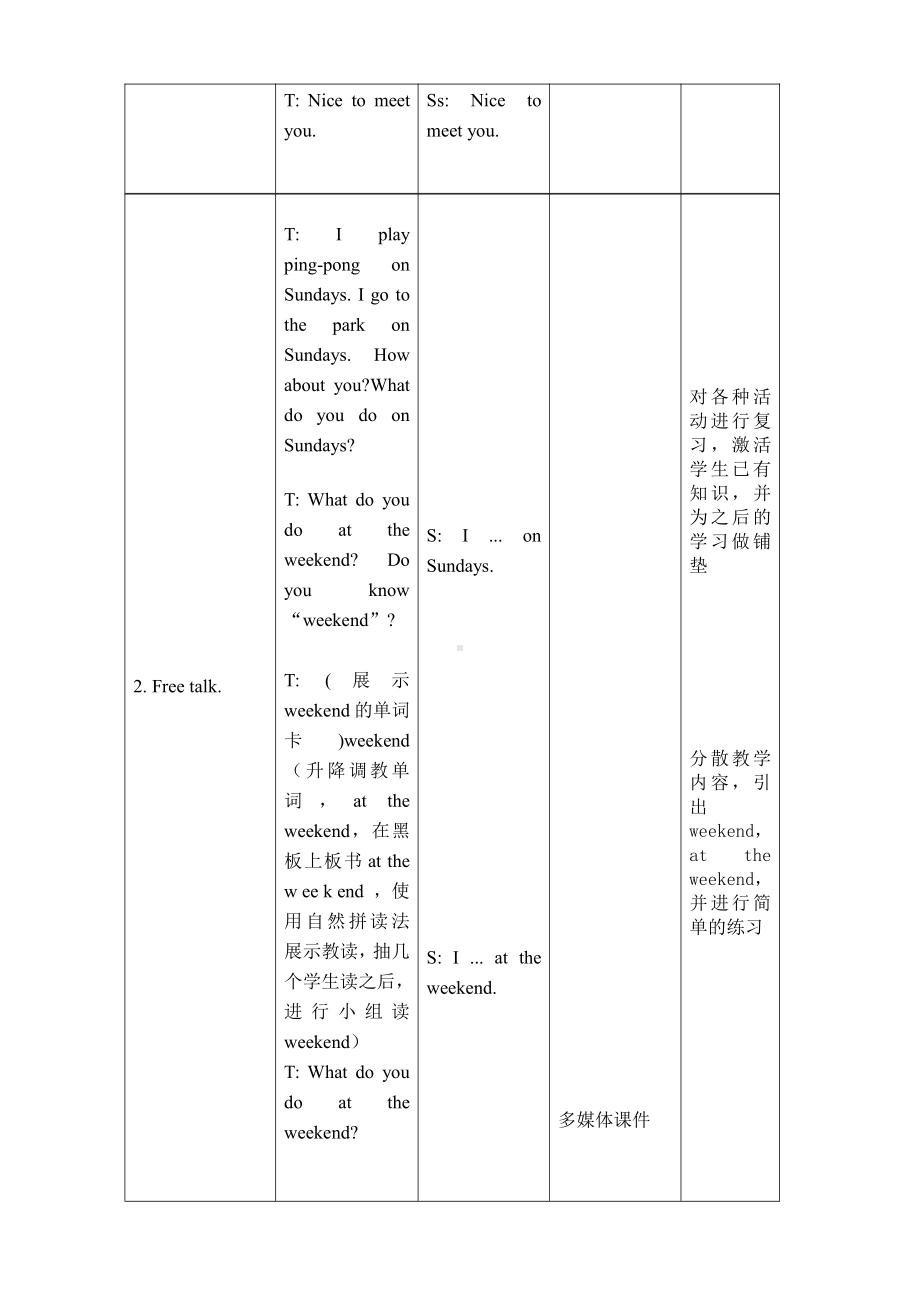 外研版（一起）二上Module 8-Unit 1 She goes swimming.-教案、教学设计-部级优课-(配套课件编号：e0235).docx_第2页