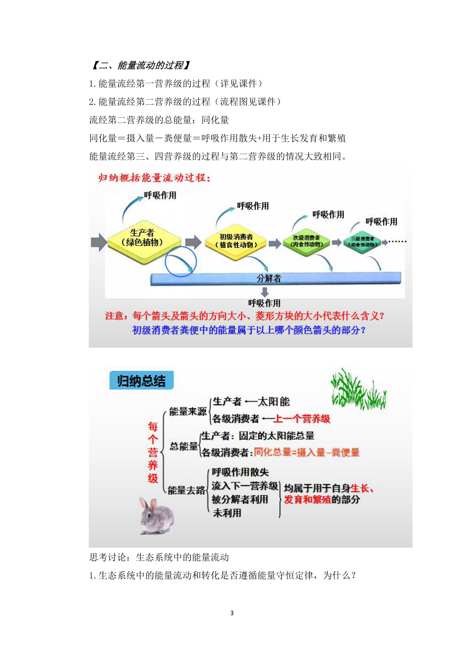 3.2 生态系统的能量流动 教案-（新教材）2019新人教版高中生物选择性必修二.docx_第3页