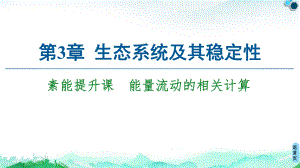 第3章 素能提升课能量流动的相关计算 ppt课件-（新教材）2019新人教版高中生物选择性必修二.ppt