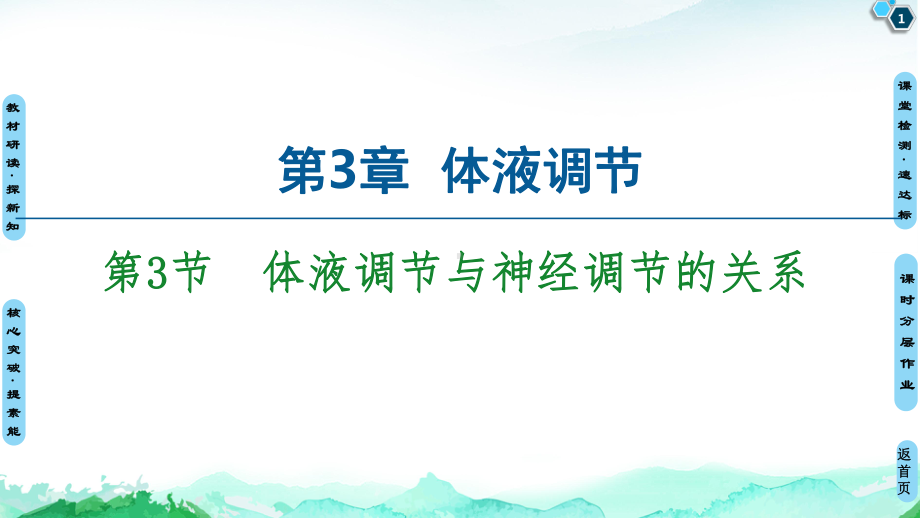 第3章第3节　体液调节与神经调节的关系 ppt课件-（新教材）2019新人教版高中生物选择性必修一(共61张PPT).ppt_第1页