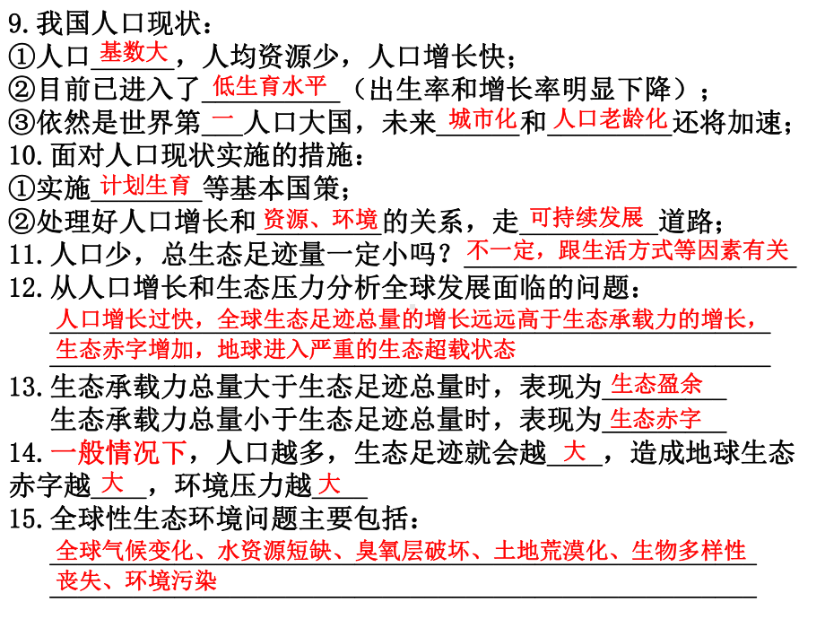 知识点背诵 第4章 人与环境 复习ppt课件-（新教材）2019新人教版高中生物选择性必修二.pptx_第3页