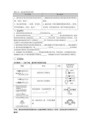 3.1染色体变异的类型 学案-（新教材）2019新苏教版高中生物必修二.doc