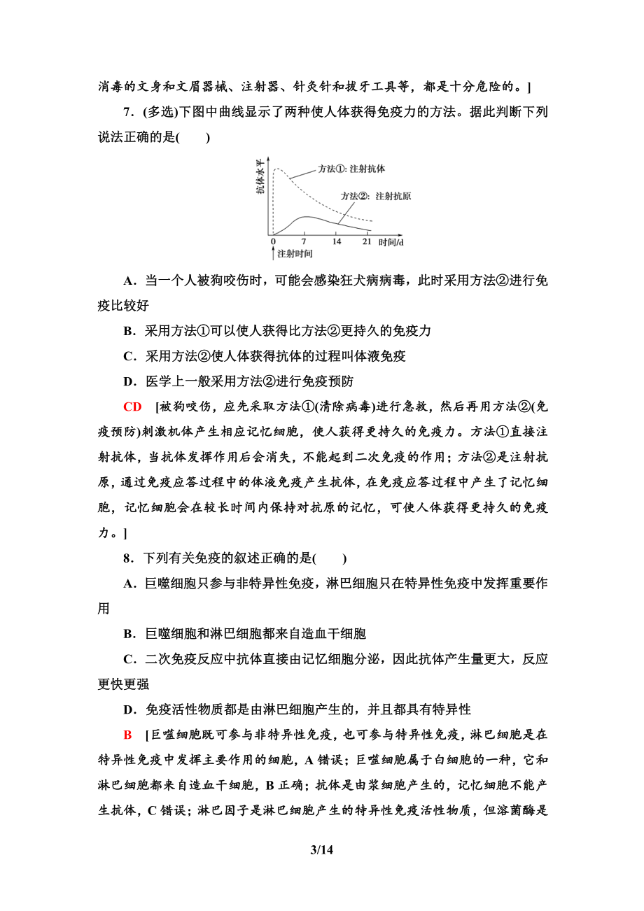 章末综合测评2　(第4～5章) 课时作业-（新教材）2019新人教版高中生物选择性必修一.doc_第3页