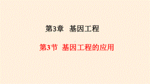 3.3 基因工程的应用 ppt课件-（新教材）2019新人教版高中生物选择性必修三（21张PPT）.pptx