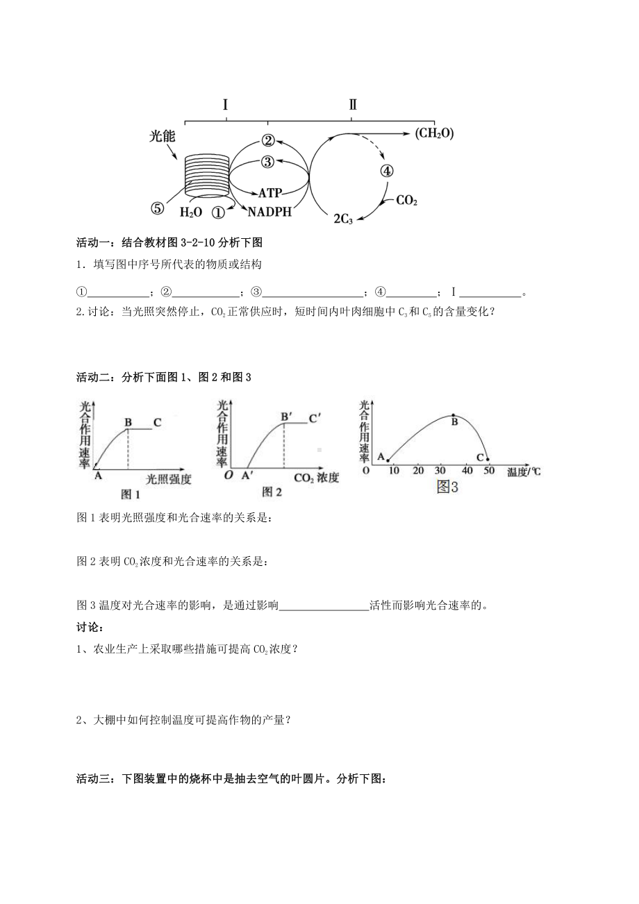 第3章课时18 光合作用（二）学案-（新教材）2019新苏教版高中生物必修一.doc_第2页