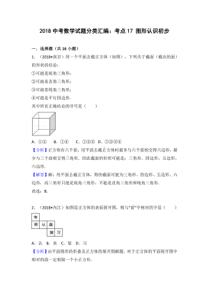 考点17：图形认识初步.doc