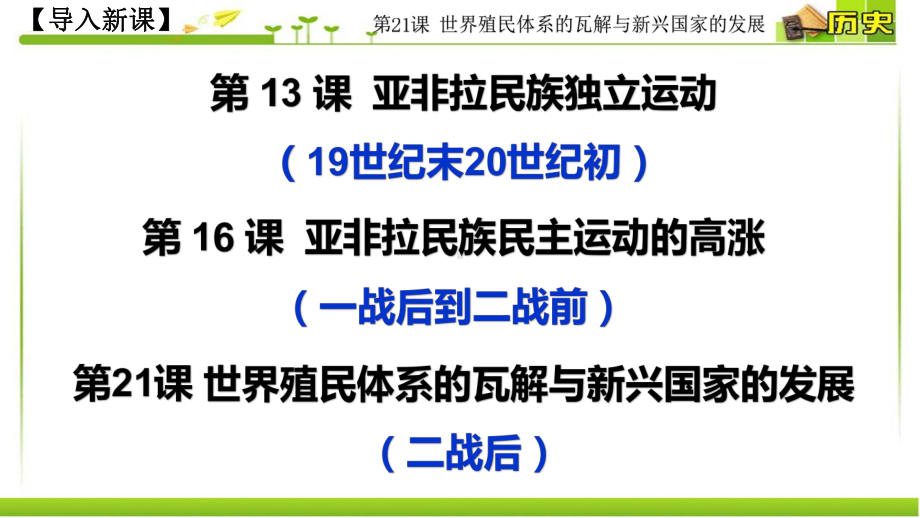 （新教材）2019统编版高中历史《必修中外历史纲要下册》第21课 世界殖民体系的瓦解与新兴国家的发展(共26张PPT)ppt课件.pptx_第3页