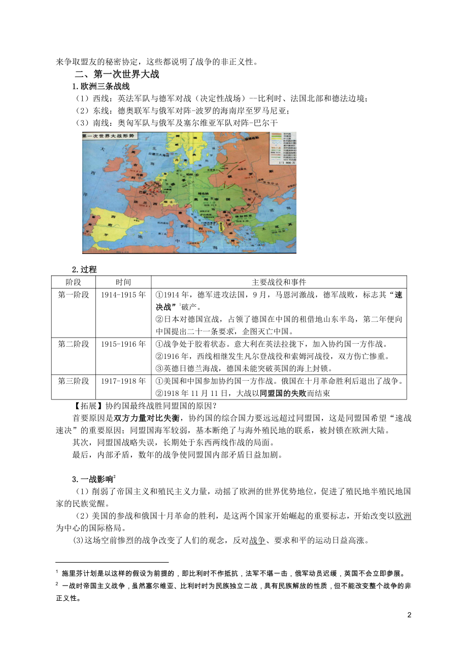 第14课 第一次世界大战与战后国际秩序（教案）-（新教材）2019统编版高中历史《必修中外历史纲要下册》 册.docx_第2页