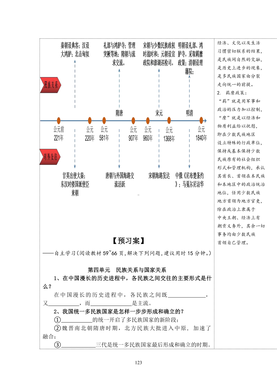 第11课 中国古代的民族关系与对外交往 导学案-（新教材）2019新统编版高中历史选择性必修一.doc_第2页