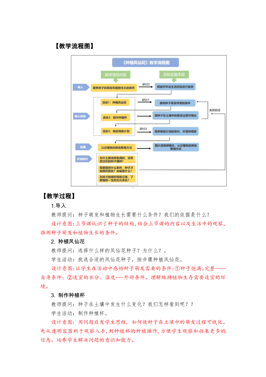 1.2 《种植凤仙花》教学设计、教案（含教材及学期分析设计意图等）-2022新教科版四年级下册科学.docx_第2页