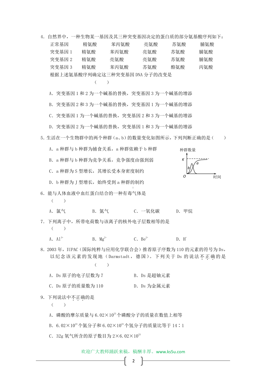 全国2004高考化学试题.doc_第2页