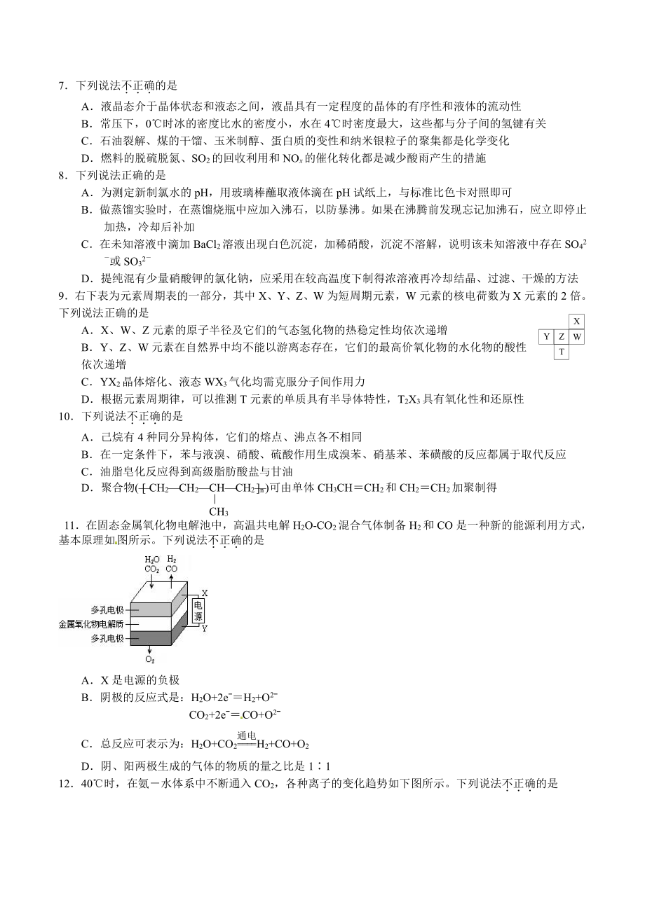 浙江卷2015年高考化学试题.doc_第1页