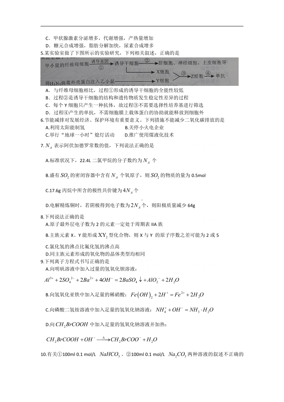 2010年高考试题-理综化学(四川卷)二次精校版(含答案).doc_第2页