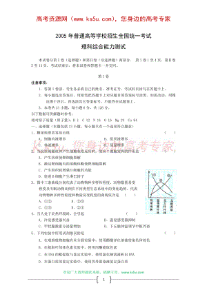 2005 高考化学试题 2.doc