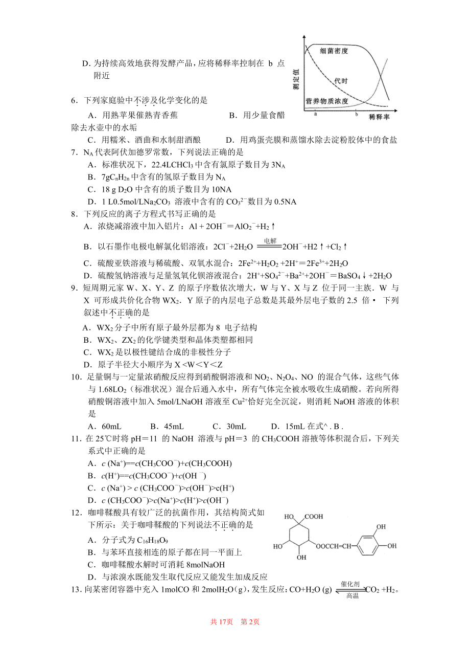 2007年高考试题-理综（四川卷）.doc_第2页