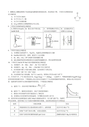 安徽卷2015年高考化学试题.doc