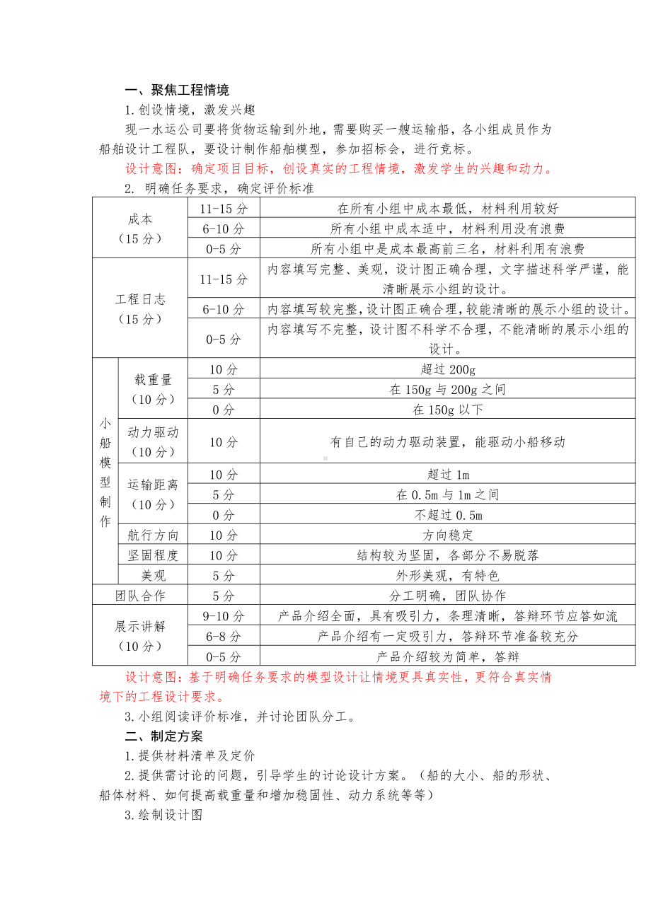 2.6.《设计我们的小船》教学设计（详细教案含设计意图、教材及学情分析等）-2022新教科版五年级下册《科学》.doc_第3页