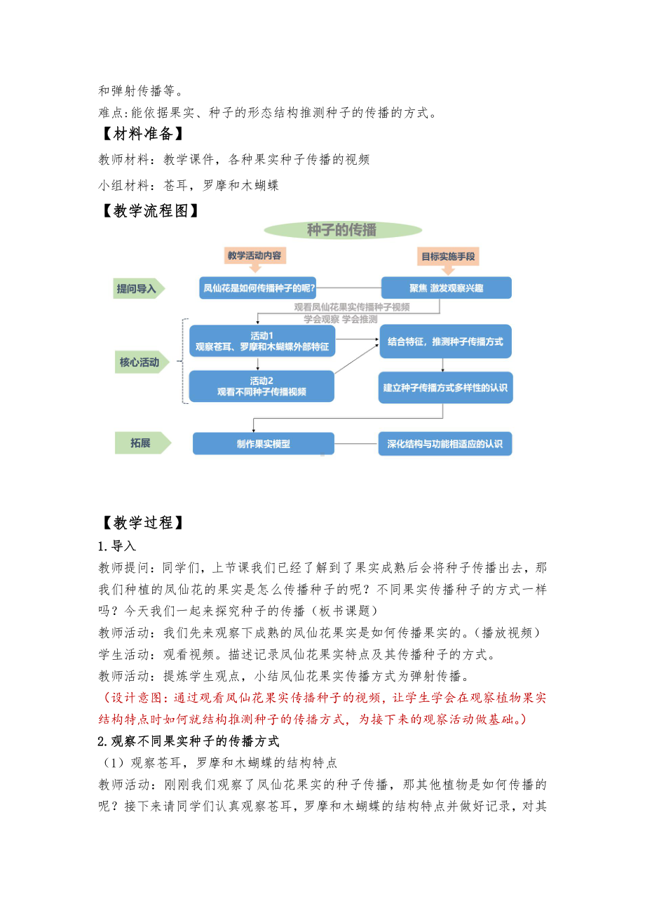 1.7《种子的传播》教学设计、教案（含教材及学期分析设计意图等）-2022新教科版四年级下册科学.docx_第2页