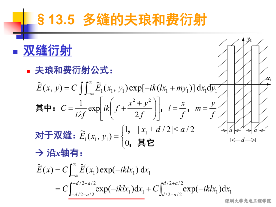 工程光学课件：第13.5节多缝的夫琅和费衍射-2017.ppt_第3页