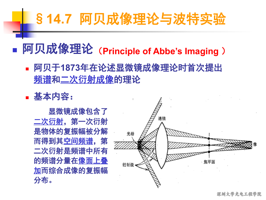 工程光学课件：第14.7节阿贝成像理论与波特实验-2017.ppt_第3页