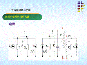 《射频模拟电路》课件：2-6 小信号调谐放大器总结.ppt