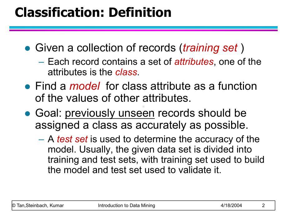 数据挖掘课件：chap4-basic-classification.ppt_第2页