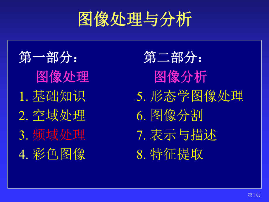 图像处理与分析（5）频域增强技术-2015-4-3.ppt_第1页