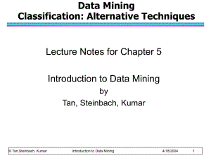 数据挖掘课件：chap5-alternative-classification.ppt