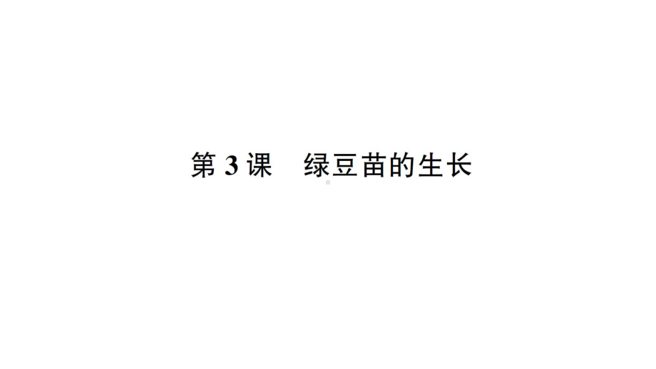 2022新教科版五年级下册科学第一单元第3课 绿豆苗的生长 练习题ppt课件.ppt_第1页