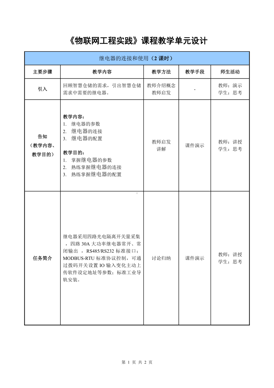 物联网工程实践资料：教学单元21.doc_第1页