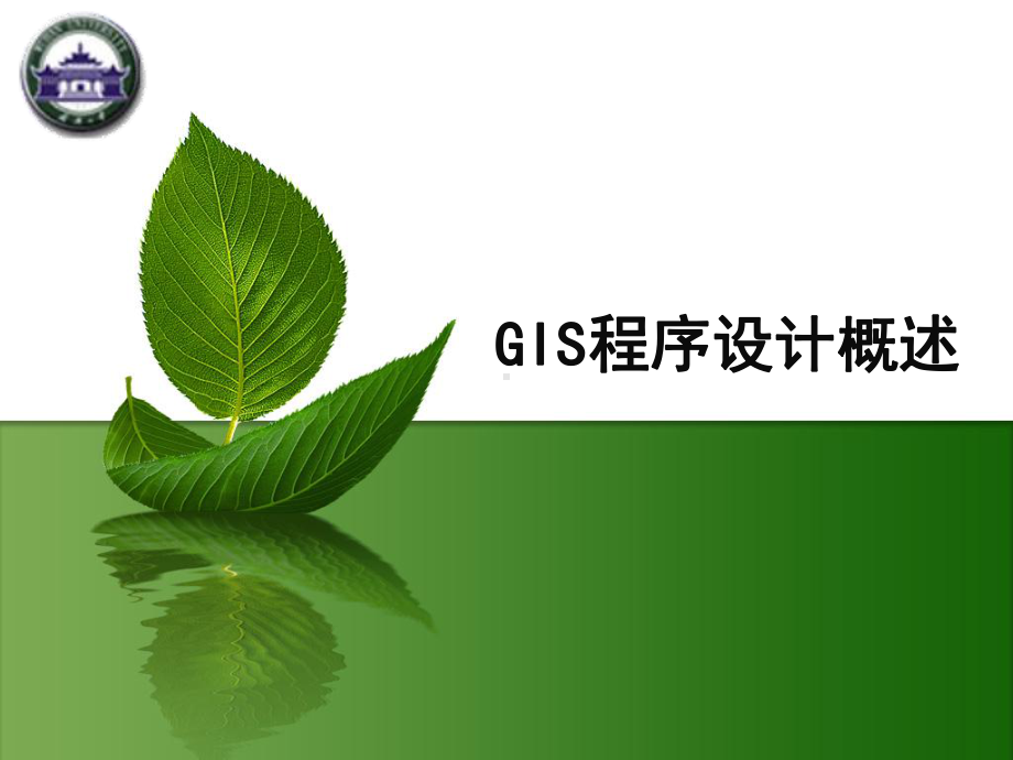 GIS程序设计课件：GIS程序设计1.ppt_第1页