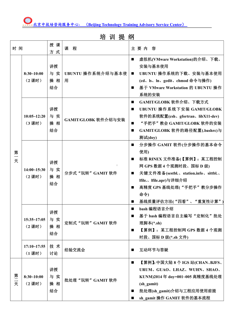 GPS高精度数据处理（GAMITGLOBK）技术应用高级技术会议.doc_第3页