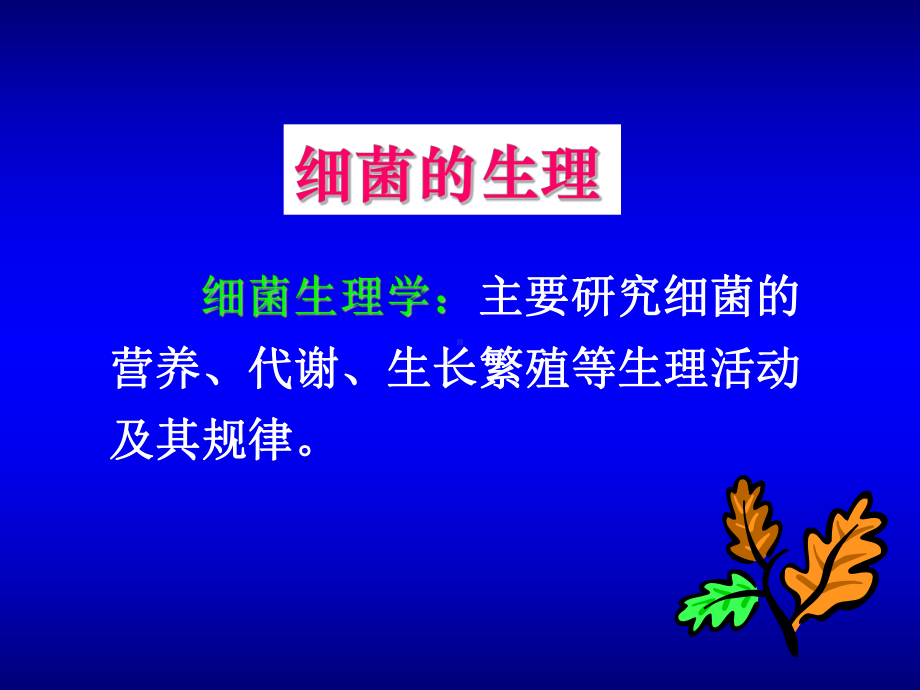 医学微生物学课件：3.细菌的生理.ppt_第1页