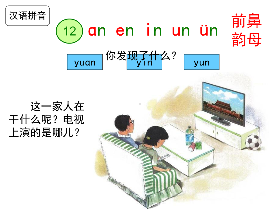 部编教材一年级上册汉语拼音《an en in un un》2917版.ppt_第2页