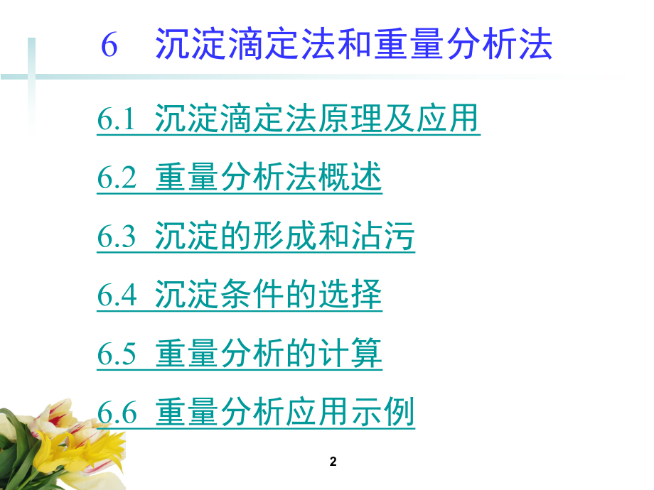 分析化学课件：6沉淀滴定法和重量分析法（第一章）.ppt_第2页