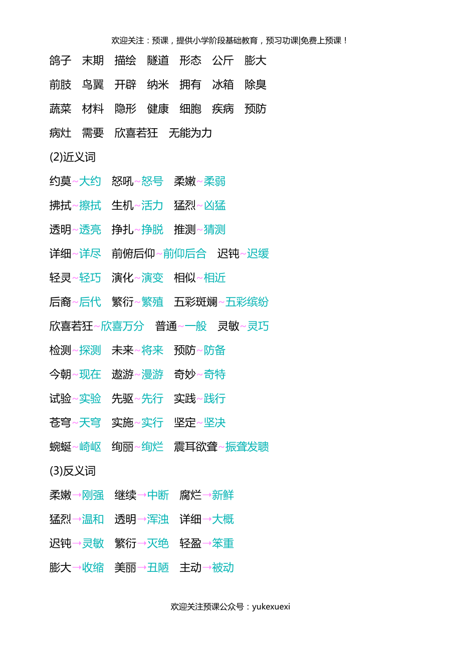 2020年部编版四年级下册第二单元知识点小结.doc_第2页