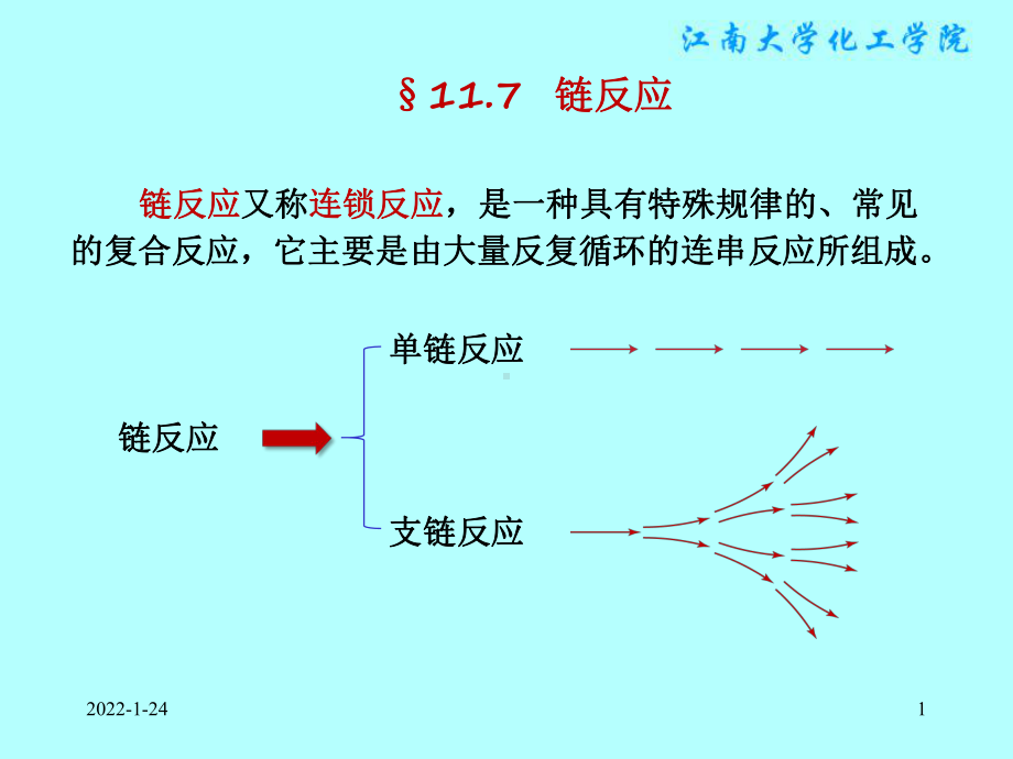 物理化学课件：§11.7链反应.ppt_第1页