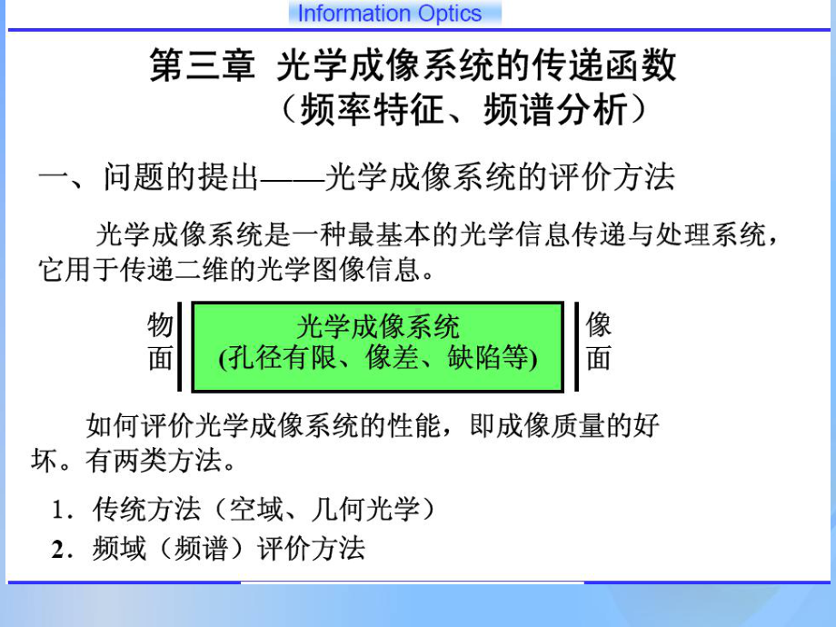 信息光学课件：(9)传递函数.ppt_第1页