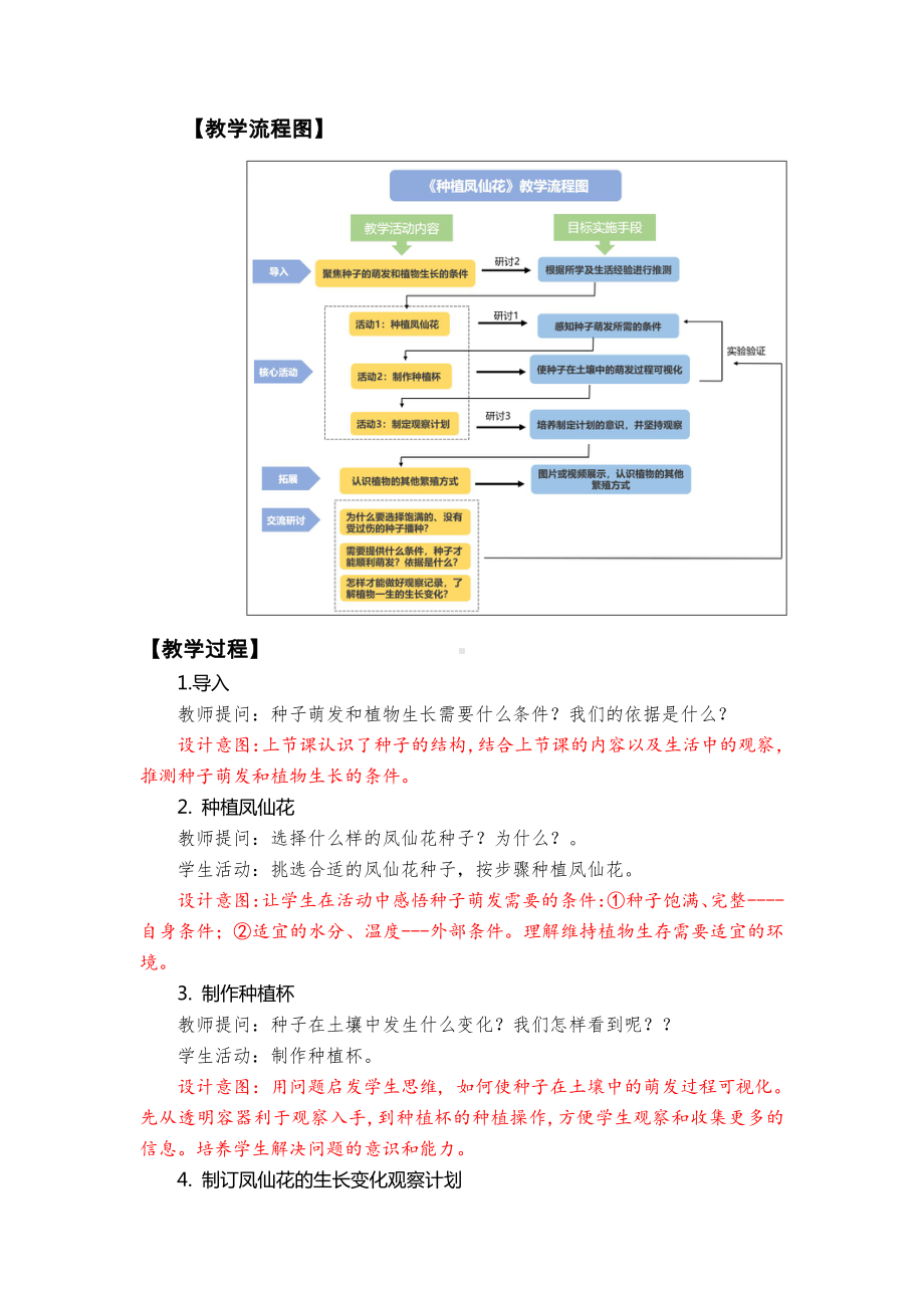 2021-2022新教科版四年级科学下册1-2 《种植凤仙花》教案.docx_第2页