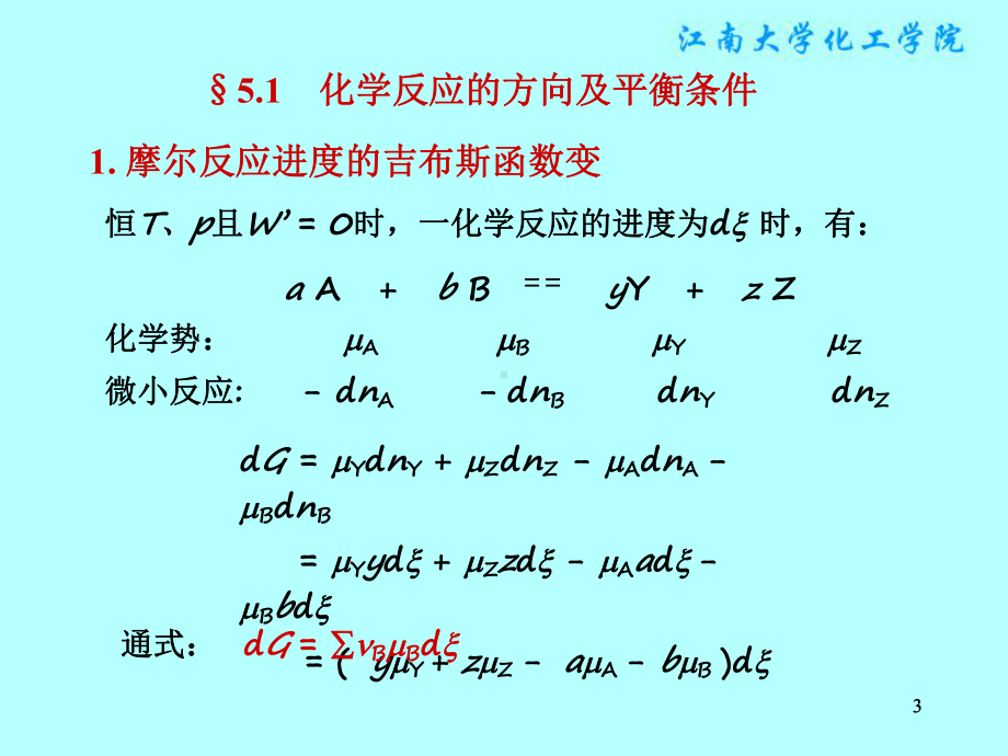 物理化学课件：§5.1　化学反应的方向及平衡条件.ppt_第3页