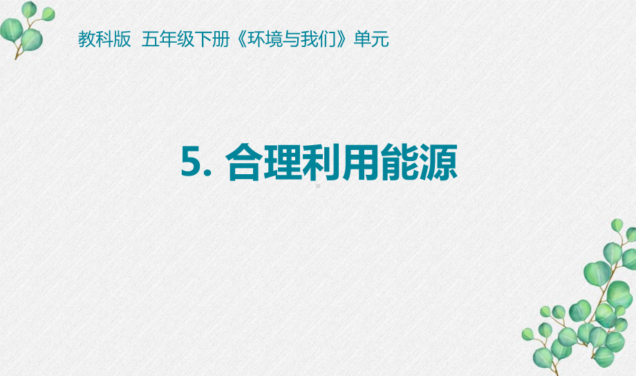 2022杭州新教科版五年级科学下册3-5《合理利用能源》课件.pptx_第1页